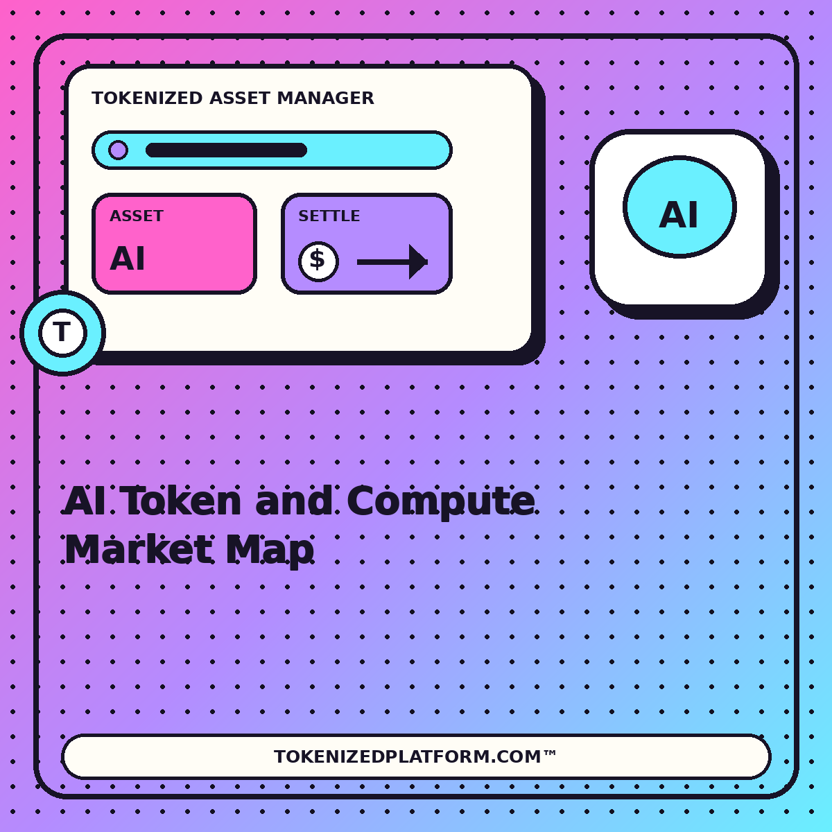 TokenizedPlatform.com™ neon GPU ASIC AI compute and bandwidth marketplace map